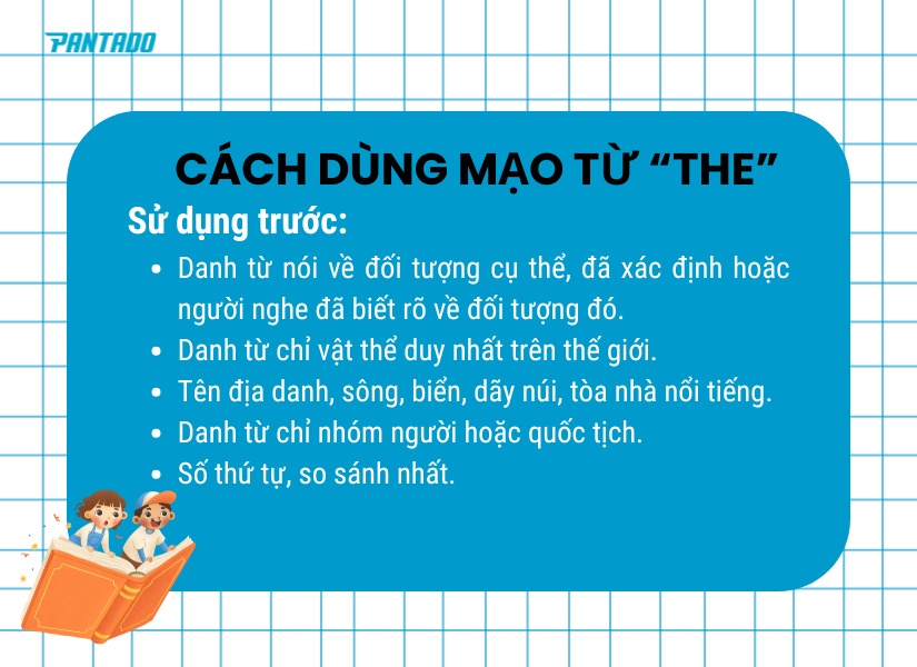 Cách dùng mạo từ xác định “The”