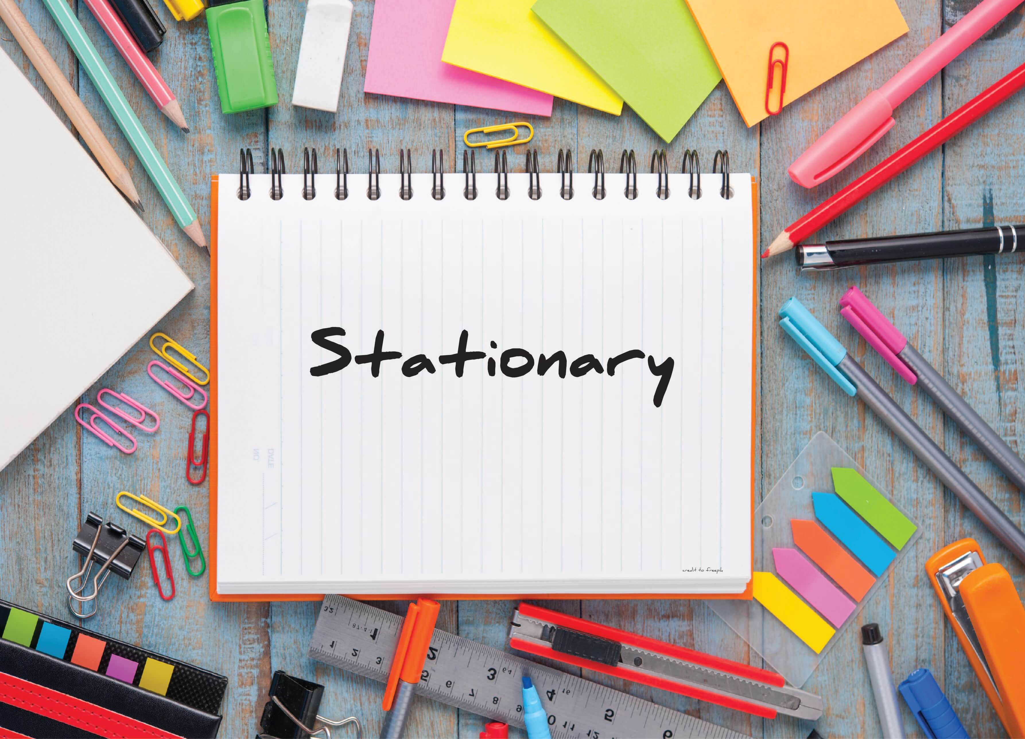 Cách phân biệt stationery và stationary