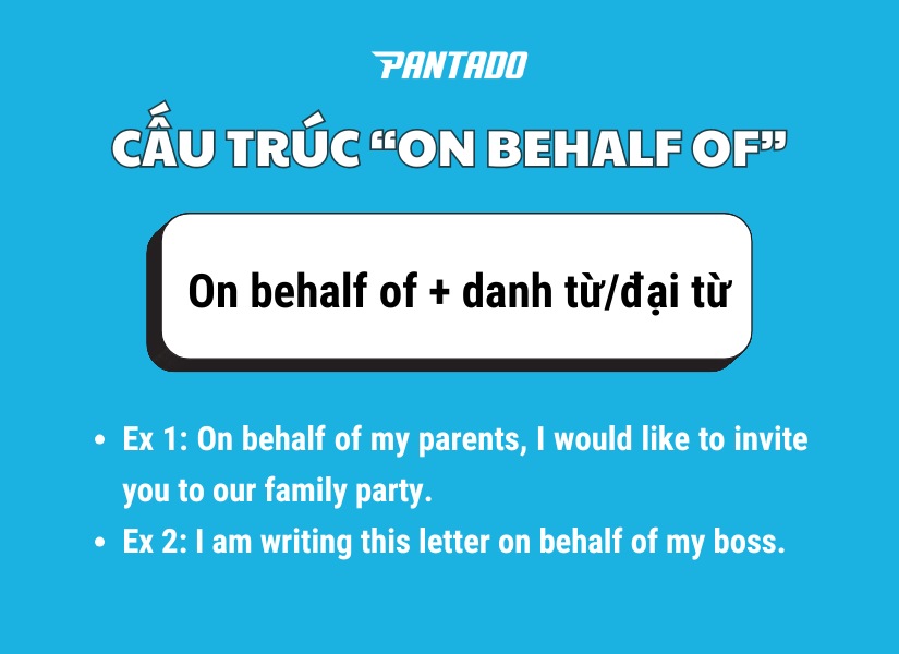 Cấu trúc “on behalf of” trong tiếng Anh