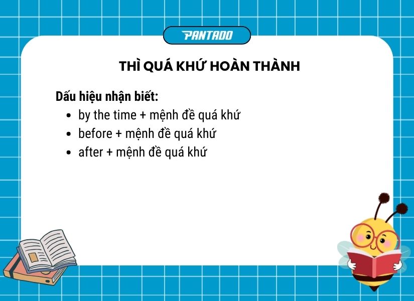 Dấu hiệu nhận biết thì quá khứ hòa thành