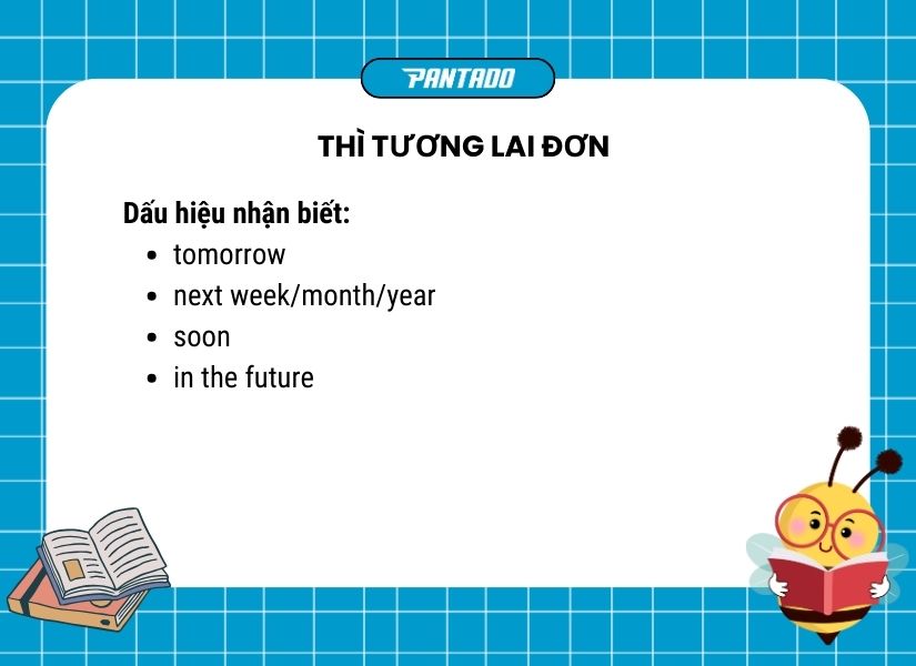 Dấu hiệu nhận biết các thì - thì tương lai đơn