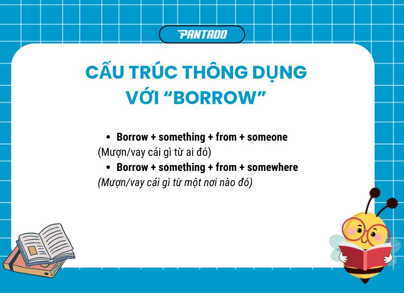 Cấu trúc thông dụng với “Borrow”