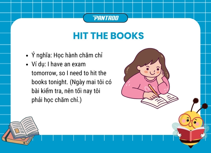 Thành ngữ "Hit the books" nghĩa là gì?