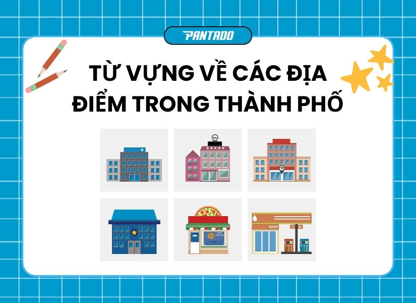 Từ vựng về các địa điểm quan trọng trong thành phố