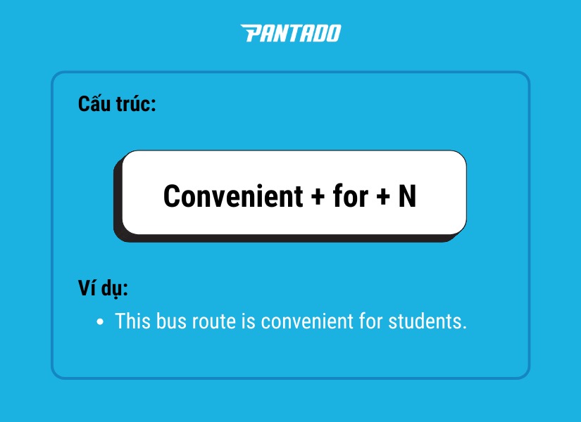 Cấu trúc Convenient với giới từ “for”