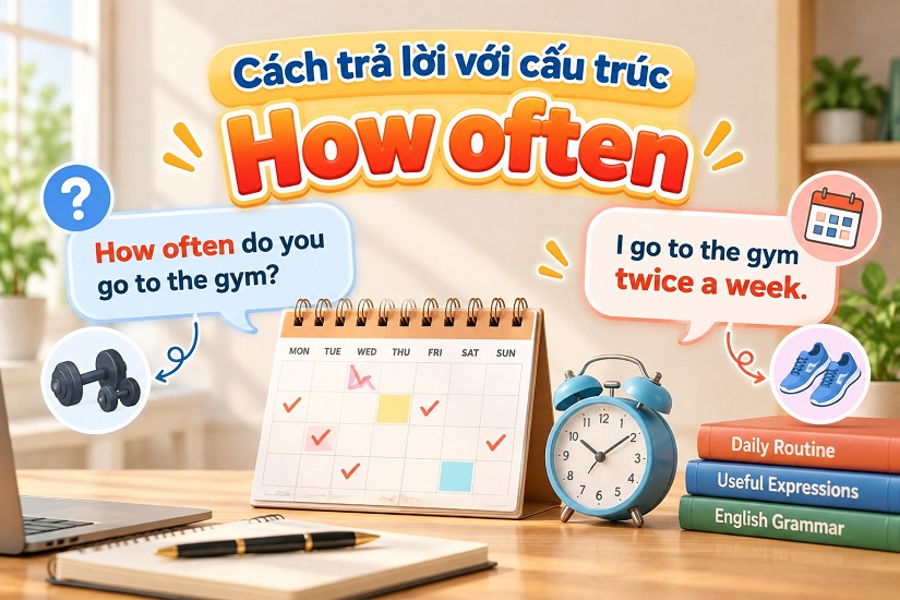 Cách trả lời How often với cụm từ, trạng từ chỉ tần suất