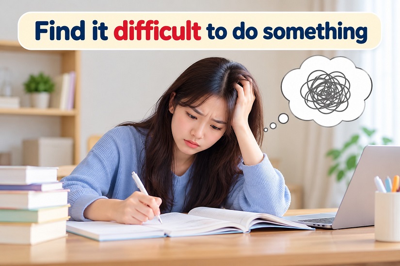 Cấu trúc Find it difficult to do something