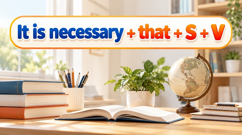 Cấu trúc It is necessary + that + S + V