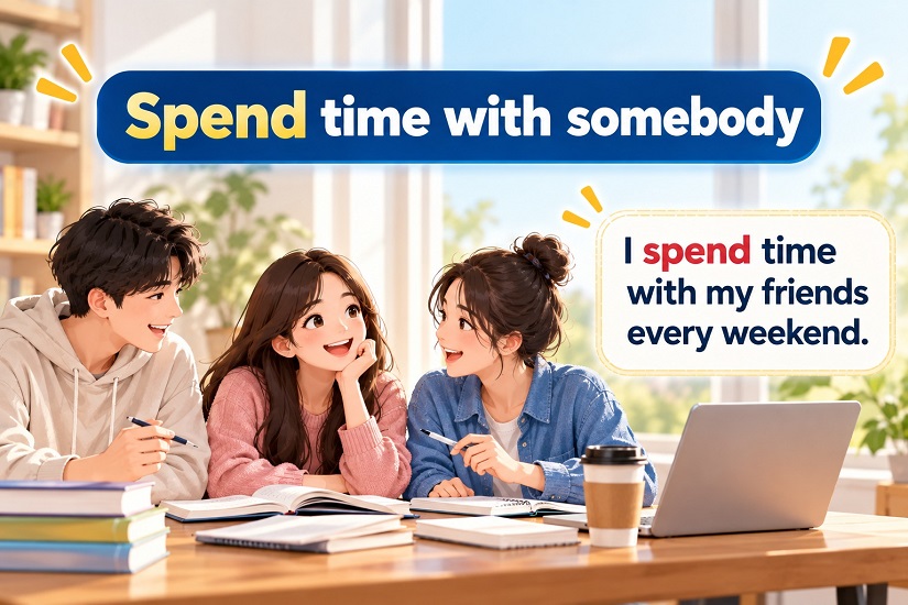 Cấu trúc Spend time with somebody