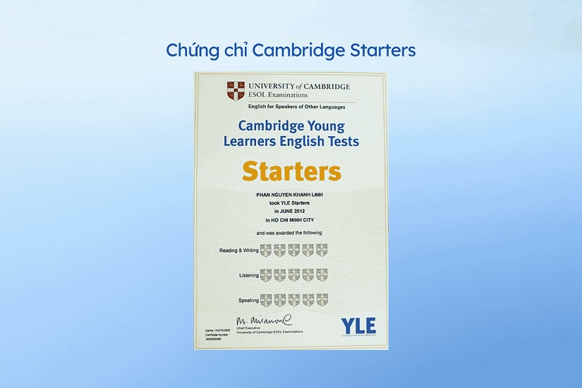 Chứng chỉ Cambridge Starters