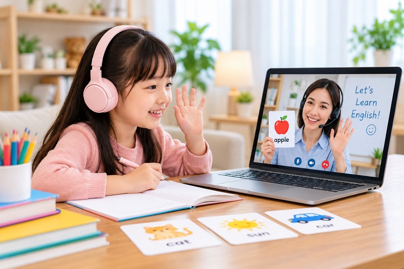 Có nên cho trẻ học kết hợp với tiếng Anh trực tuyến không