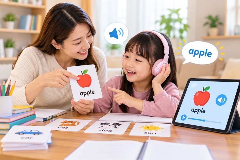Kết hợp hình ảnh và âm thanh khi học