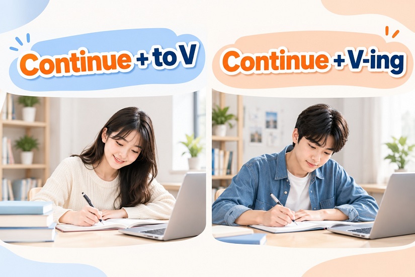 Lưu ý khi sử dụng cấu trúc Continue to V và V-ing