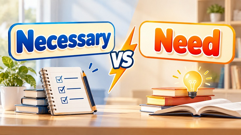 Sự khác biệt giữa Necessary và Need