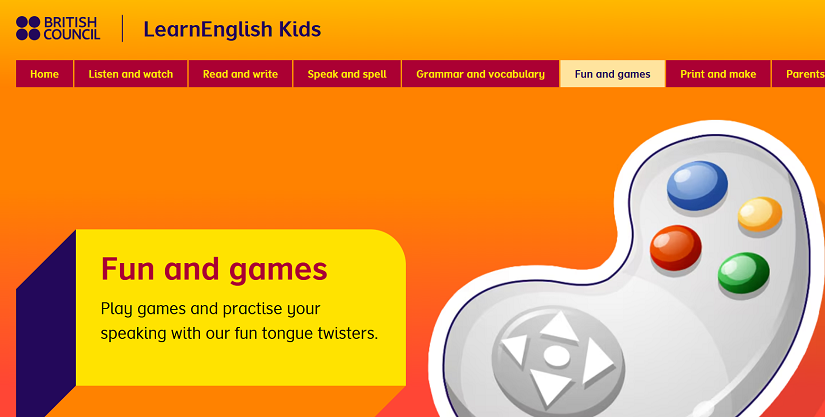 Web học tiếng Anh British Councul Kids