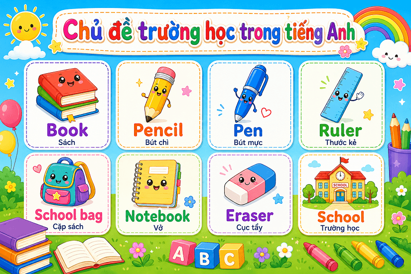 Chủ đề về trường học quen thuộc