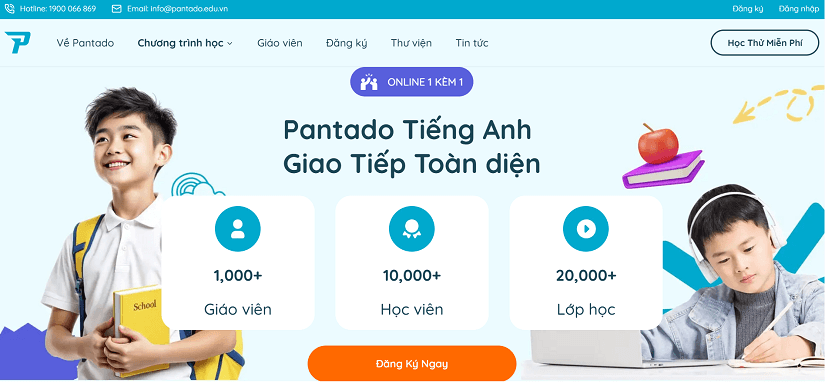 Khóa học tiếng Anh online PanKid 1:1
