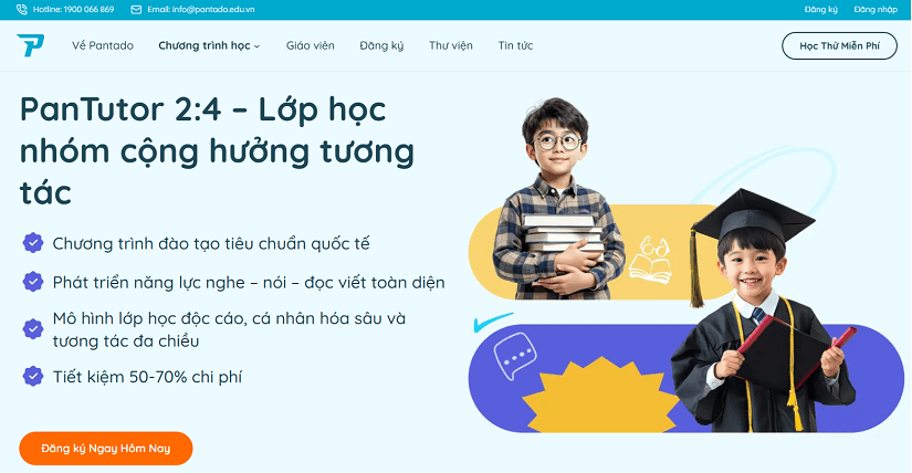 Khóa học tiếng Anh online PanTutor 2:4