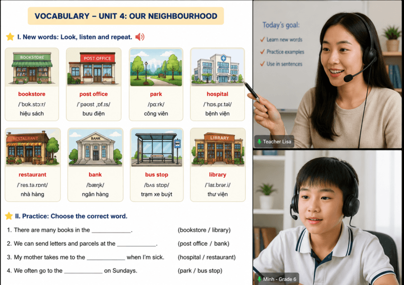 Ôn tập ngữ pháp trọng tâm cho học sinh lớp 6