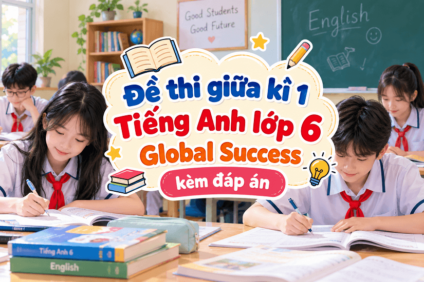 Bộ đề thi tiếng Anh giữa kì 1 lớp 6 Global Success
