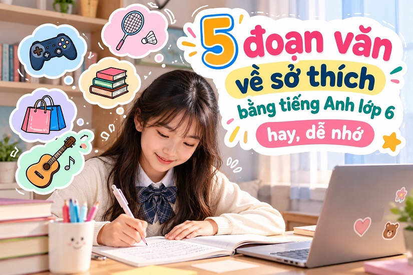 Mẫu đoạn văn về sở thích bằng tiếng Anh lớp 6
