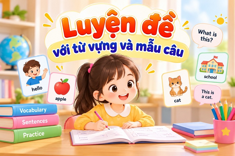 Luyện đề với từ vựng và mẫu câu