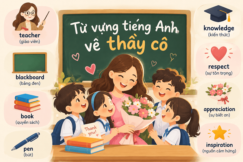 Mẫu từ vựng tiếng Anh về thầy cô